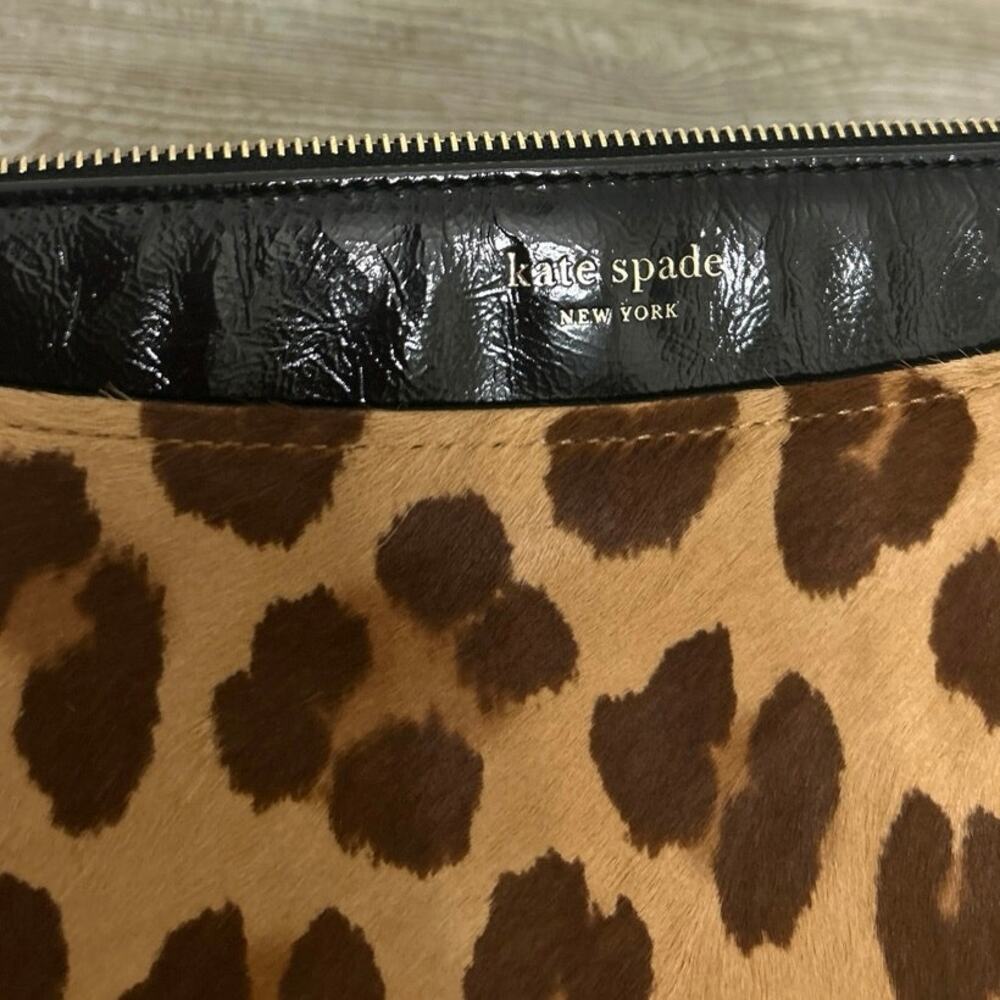 Kate Spade New York Margaux Medium Calf Hair Leather Leopard Print Crossbody - Picture 16 of 16